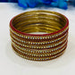 Charming Maroon Color Fancy Metal Bangles For Women