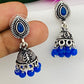 Appealing Blue Color Oxidized Desinger Jumkha Earrings For Women In USA