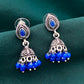 Appealing Blue Color Oxidized Desinger Jumkha Earrings For Women In Yuma