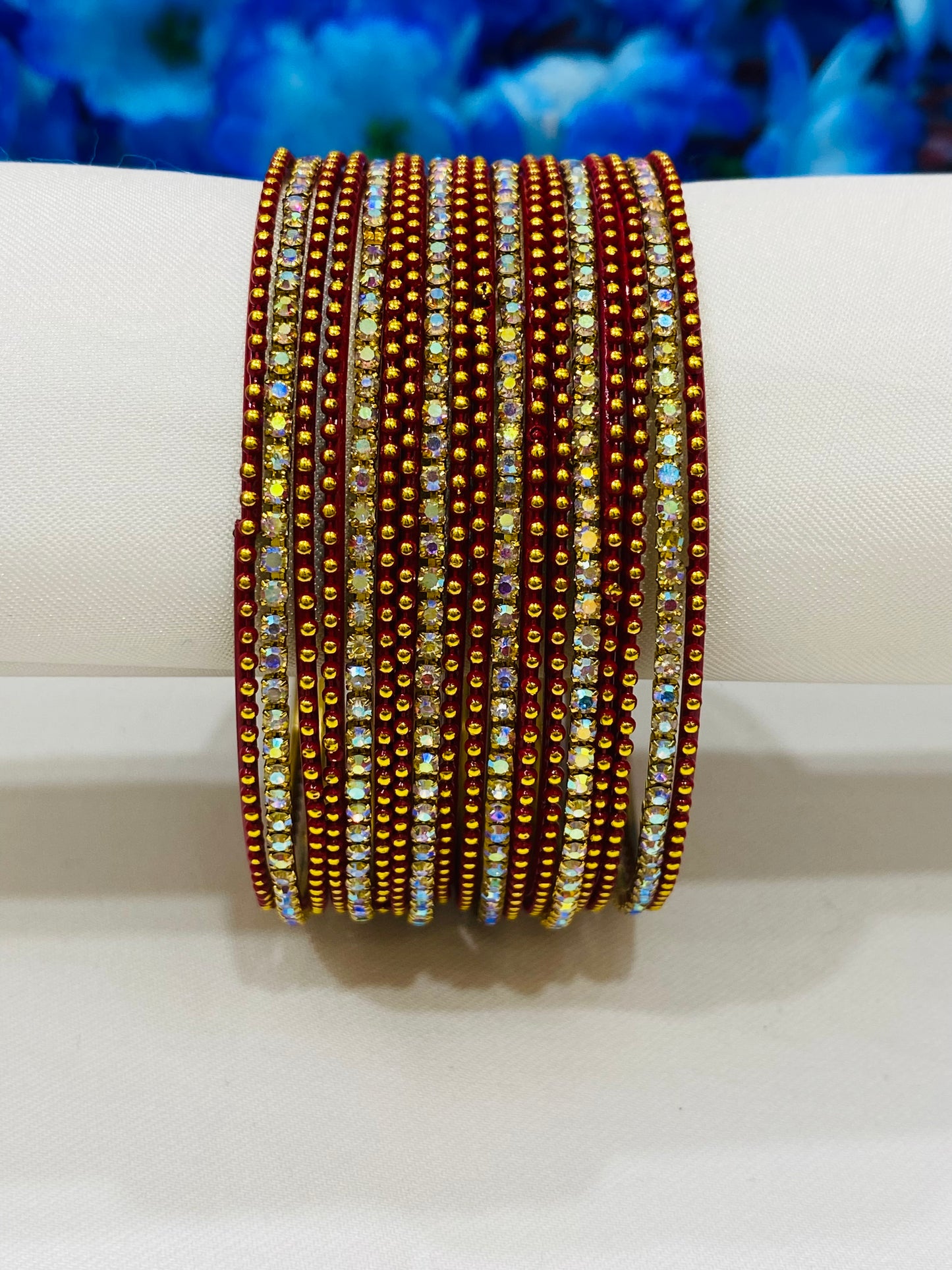 Charming Maroon Color Fancy Metal Bangles Near Me