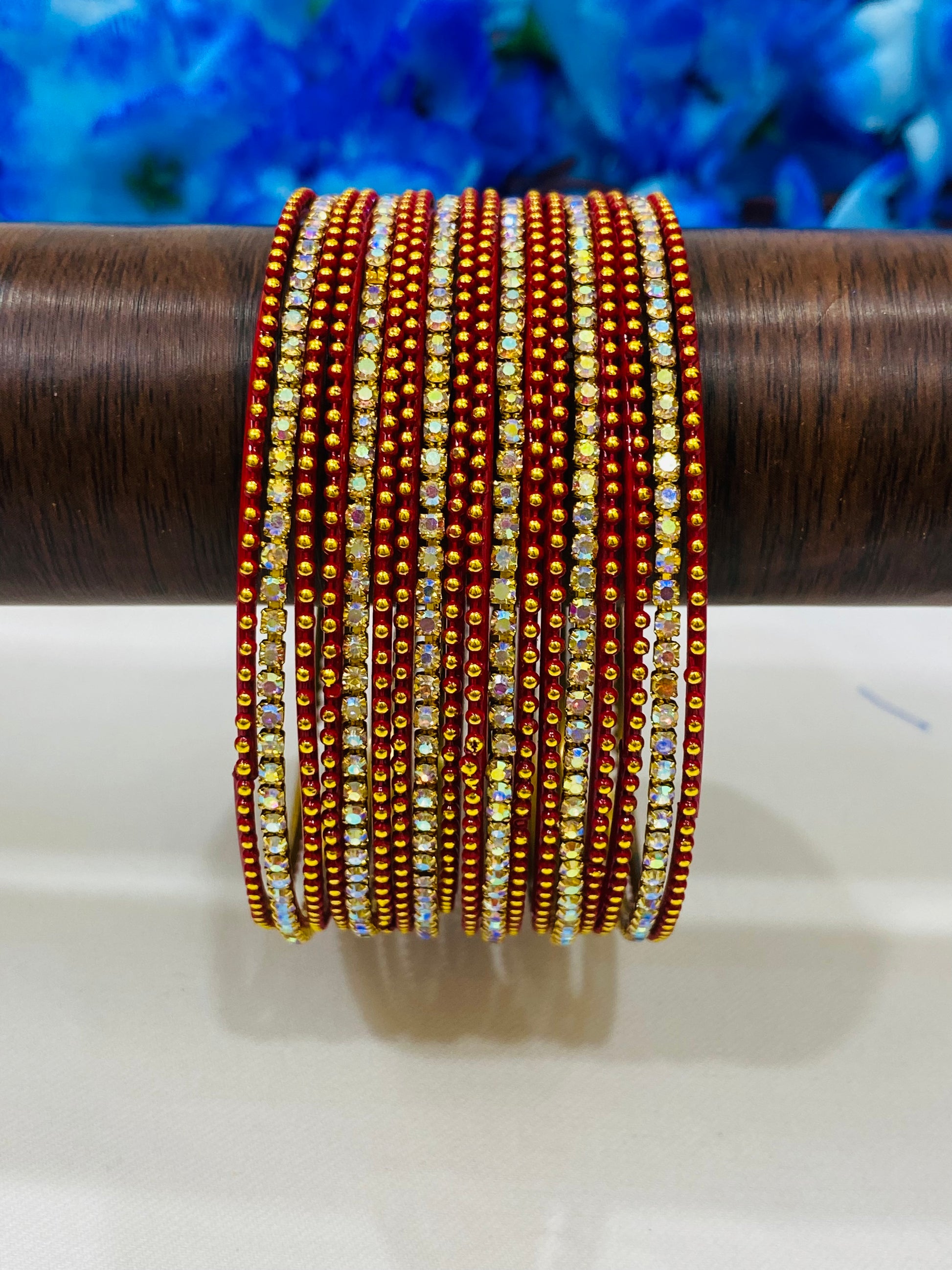 Charming Maroon Color Fancy Metal Bangles In USA