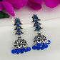 Stunning Blue Color Oxidized Desinger Jhumkha Earrings For Women In USA