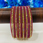 Appealing Purple Color Metal Bangles With Glistening Stones In USA