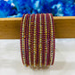  Purple Color Metal Bangles With Stones In Tucson