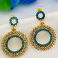 Gorgeous Skyblue Color Rounded Design Earrings For Women