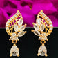 American Diamond Beautiful Design White Color Earrings In Suncity