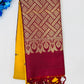 Attractive Yellow Colored  Pure Kanchi Silk Saree For Women - SILKMARK CERTIFIED