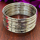 Beautiful Silver Colored Metal Bangles For Women