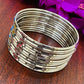 Beautiful Silver Colored Metal Bangles For Women