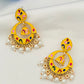 Attractive Yellow Color Antique Gold Desinger Earrings For Women In USA