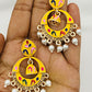 Attractive Yellow Color Antique Gold Desinger Earrings For Women  Near Me