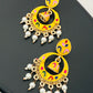 Attractive Yellow Color Antique Gold Desinger Earrings For Women 