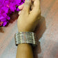 Beautiful Silver Colored Metal Bangles For Women