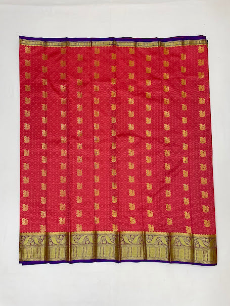 Pink Color Kanchi Silk Sarees In Mesa