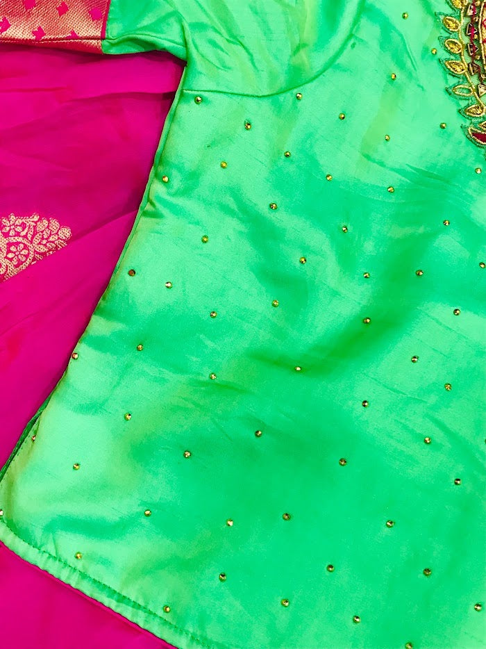 Beautiful Green Colored Lehenga In Gilbert