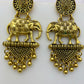 Elephant Design Pearl Hanging Earrings In USA