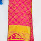 Charming Pink Color Pure Kanchi Silk Gold Zari Work Saree For Women - SILKMARK CERTIFIED