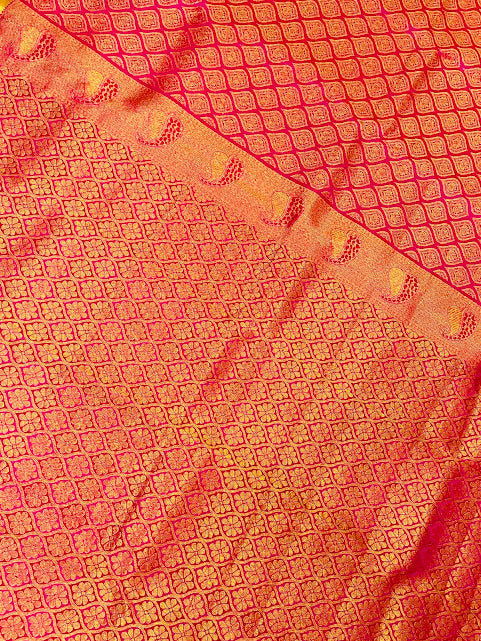 Charming Pink Color Pure Kanchi Silk In Chandler