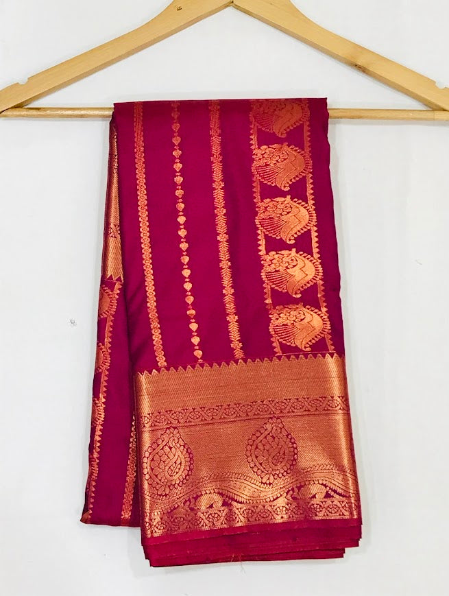 Elegant Pure Kanchi Silk Saree Work In USA