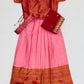 Alluring Pink Color Georgette With Embroidery And Mirror Work Choli Set For Girls