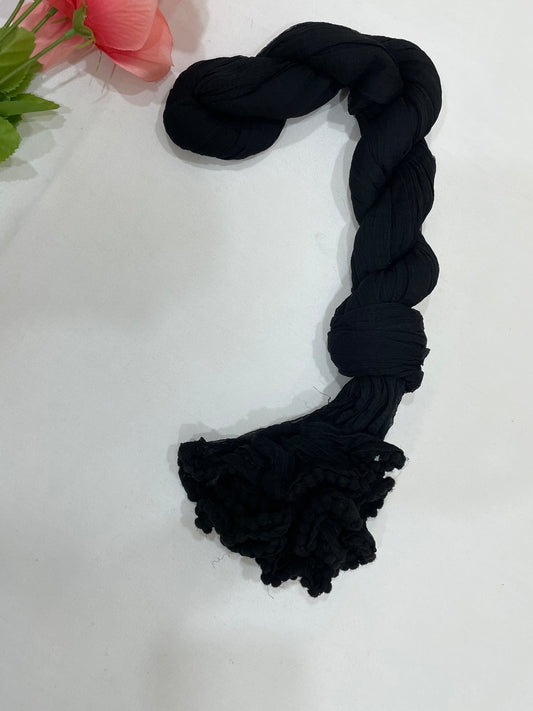 Charming Black Color Plain Chiffon Dupatta 