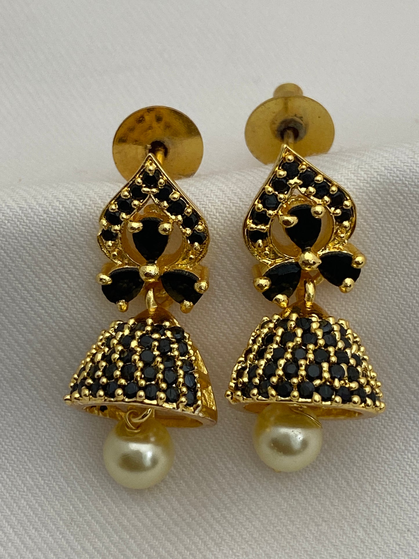 Gold Plated Jhumka Earrings In USA