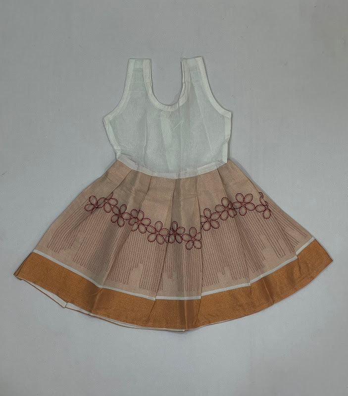 Copper Color Silk Langa Set In Yuma