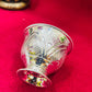 100% Pure Fine Silver Floral Pattern Chandan Cup In Suncity