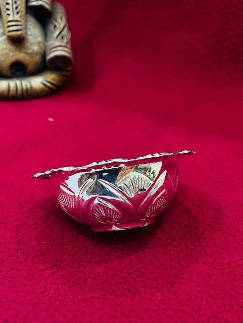100% Pure Fine Silver Designer Plate/Bowl for Pooja In Mesa