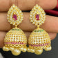 Splendid Traditional Wear Gold plated Jhumka Earrings Near Me