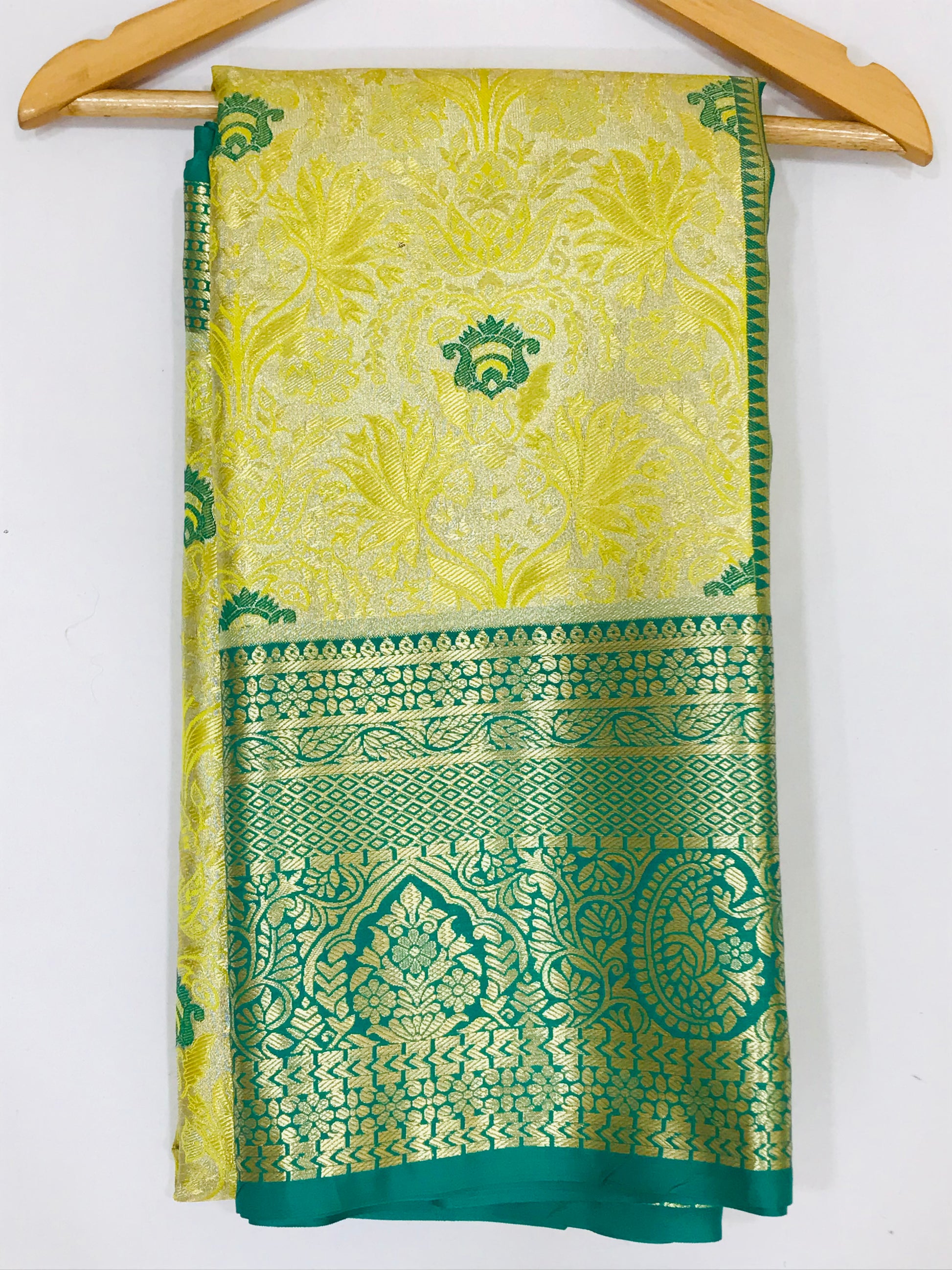 Yellow Color Kanchi Silk Saree With Zari Work For Women In USA