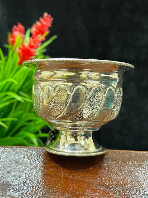 100% Pure Fine Silver bowls with flower petal motifs In Mesa