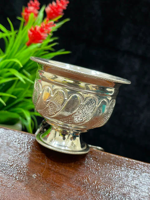 100% Pure Fine Silver bowls with flower petal motifs In Tempe
