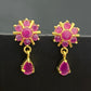 Gorgeous Tiny Pink Zirconia Gemstones Stud Earrings