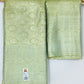 Pista Green Color Pure Kanchi Silk Saree With Gold And Silver Zari For Women In USA