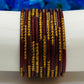 Maroon Color Traditional Glass Bangles For Women Near Me