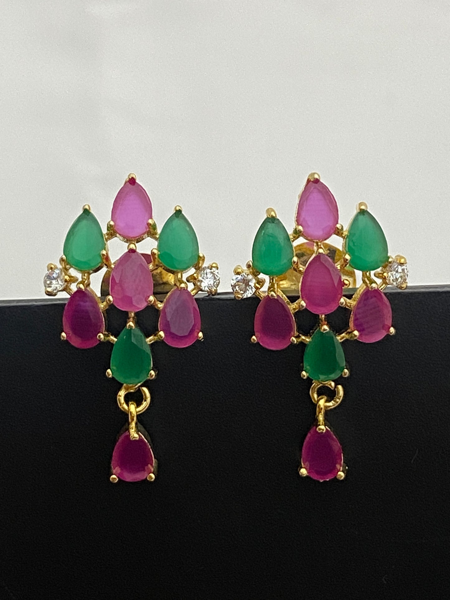 Beautiful Ruby And Emerald Color Party Wear Studded Near Me