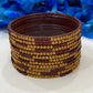 Beautiful Brown Color Unique Design Glass Bangles For Women