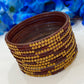 Beautiful Brown Color Unique Design Glass Bangles For Women