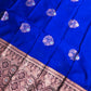 Charming Blue Color Fancy Design saree With Contrast Rich Pallu In USA