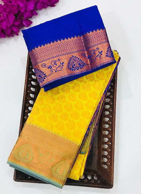 Yellow Colored Silk Sarees Near Me