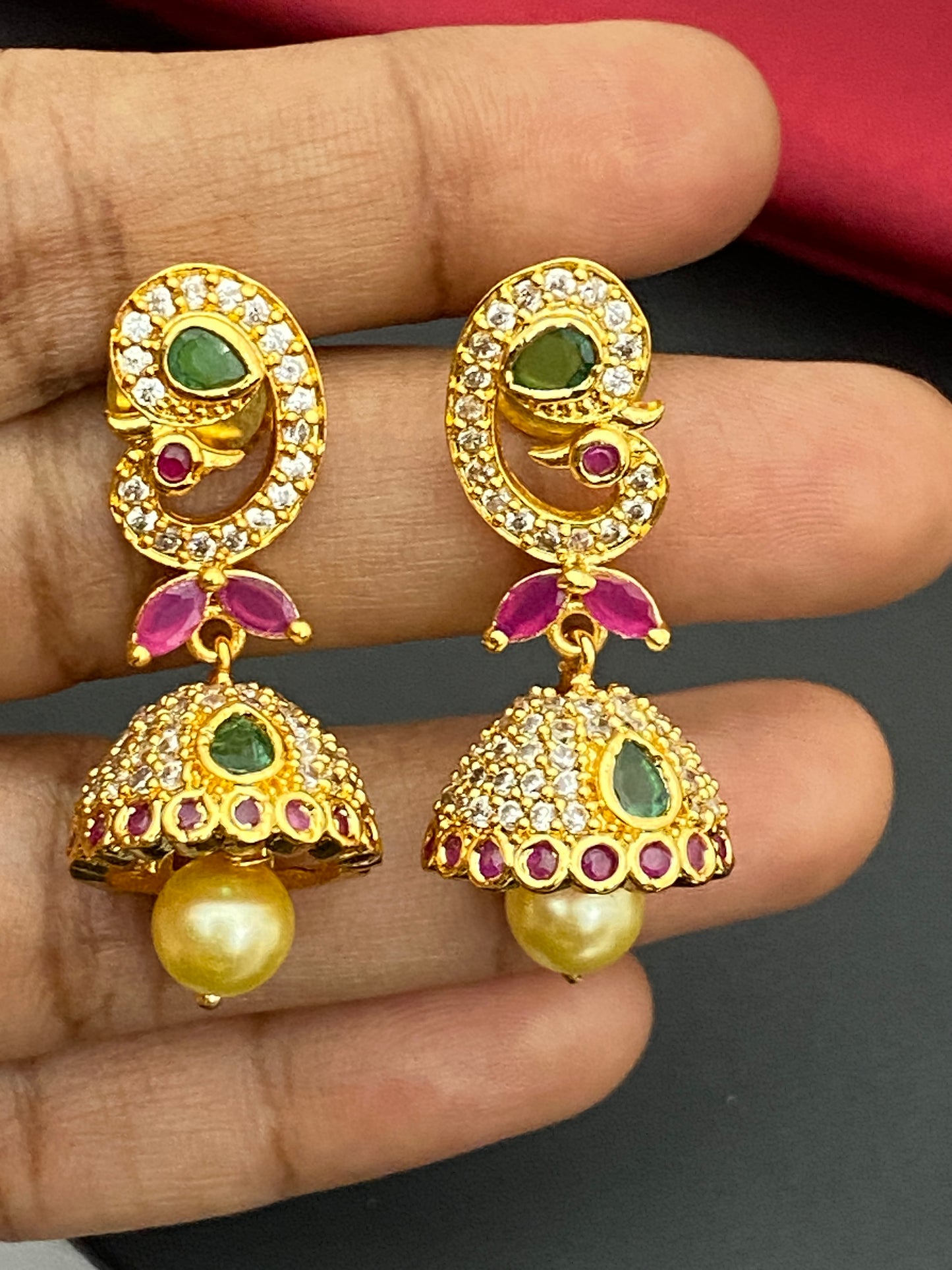 peacock Jhumka Earrings For Women In USA