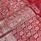 Alluring Pink Color Pure Kanchi Silk Silver Zari Work Saree In Mesa  