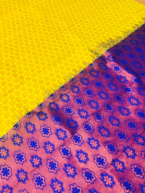 Beautiful Yellow With Contrast Border Sarees In Suncity