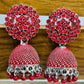 Charming Red Color Oxidized Design Earrings For Women Near me