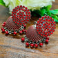 Red Color Oxidized Design Earrings For Women In Chandler