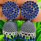 Charming Blue Color Oxidized Design Earrings For Women