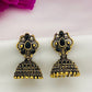 Beautiful Antique Gold With Black Color Stone Earring For Women