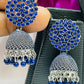 Charming Blue Color Oxidized Design Earrings Near Me
