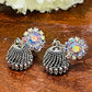 Alluring Silver Colored Oxidized Jumka Design Earrings For Women 